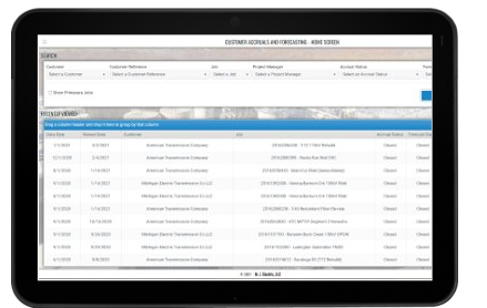 MJ Electric: Streamlining Operations through Business Process Integration — application screenshot