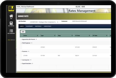 MJ Electric: Streamlining Operations through Business Process Integration — application screenshot