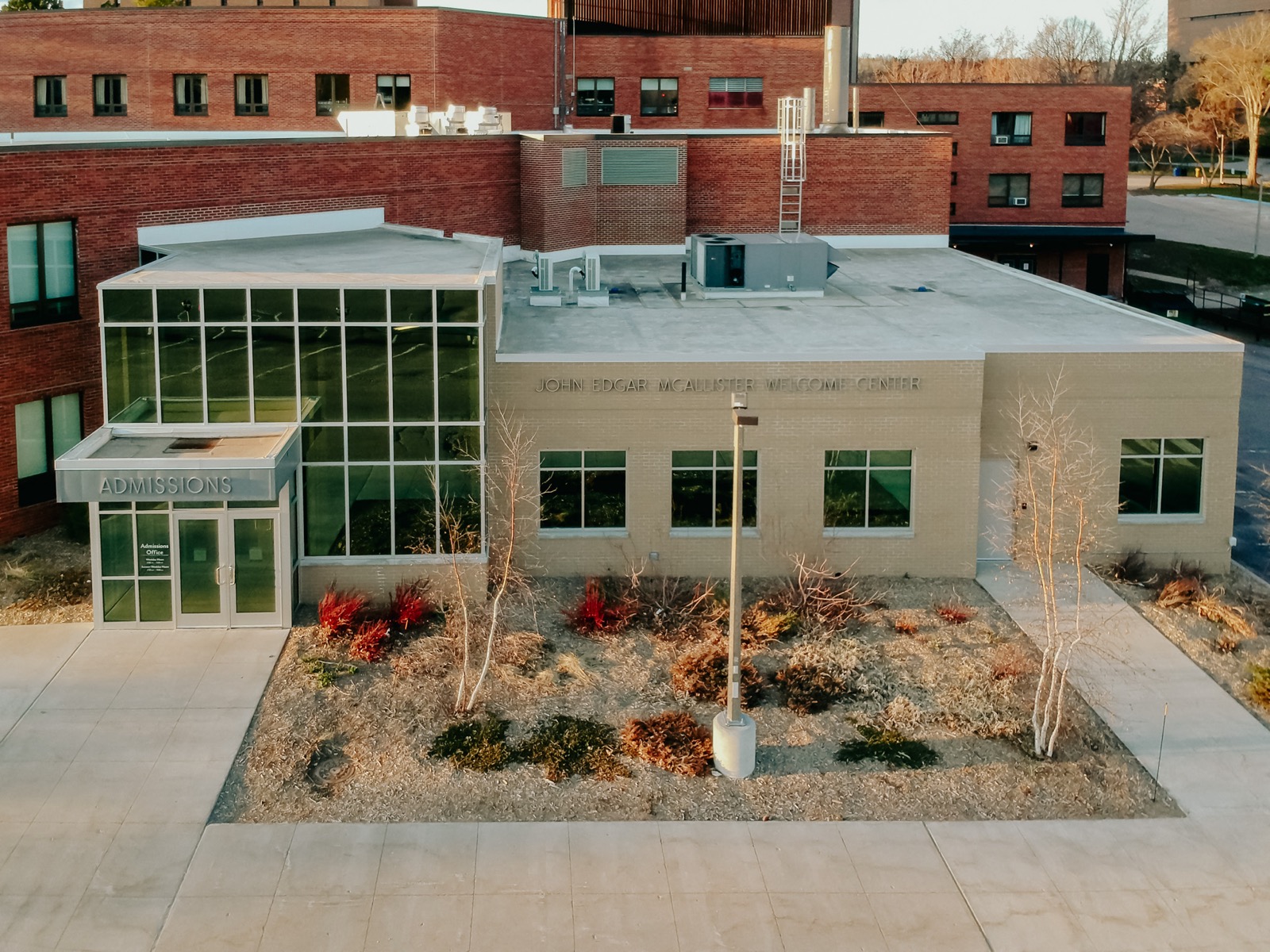 A finished welcome center building built by LJJ